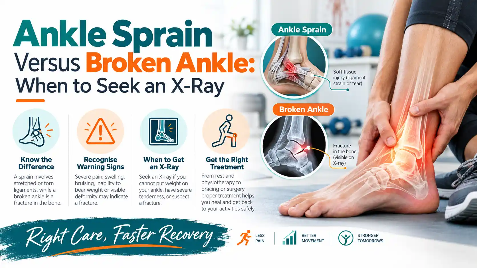 Ankle Sprain vs Fracture Symptoms and When to Get an X-Ray