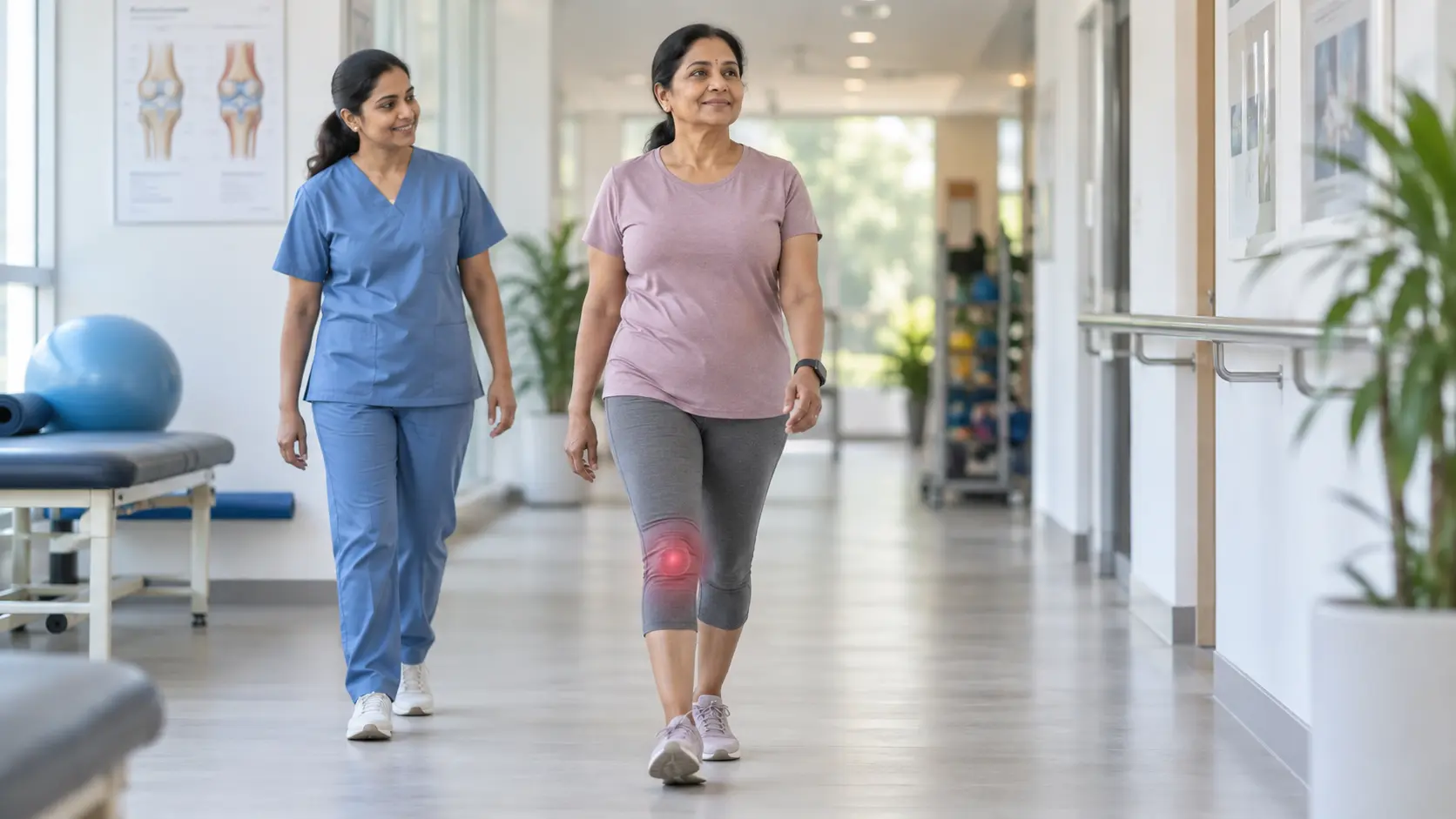 Gentle walking exercise for managing knee pain and improving mobility 