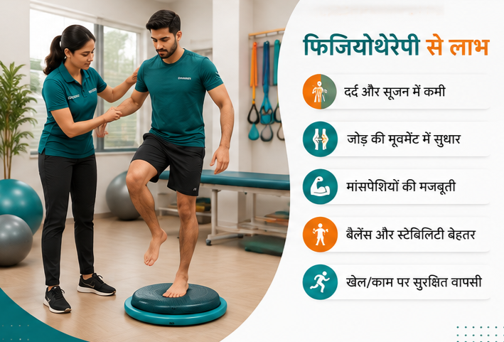 Ligament sprain meaning in Hindi illustration