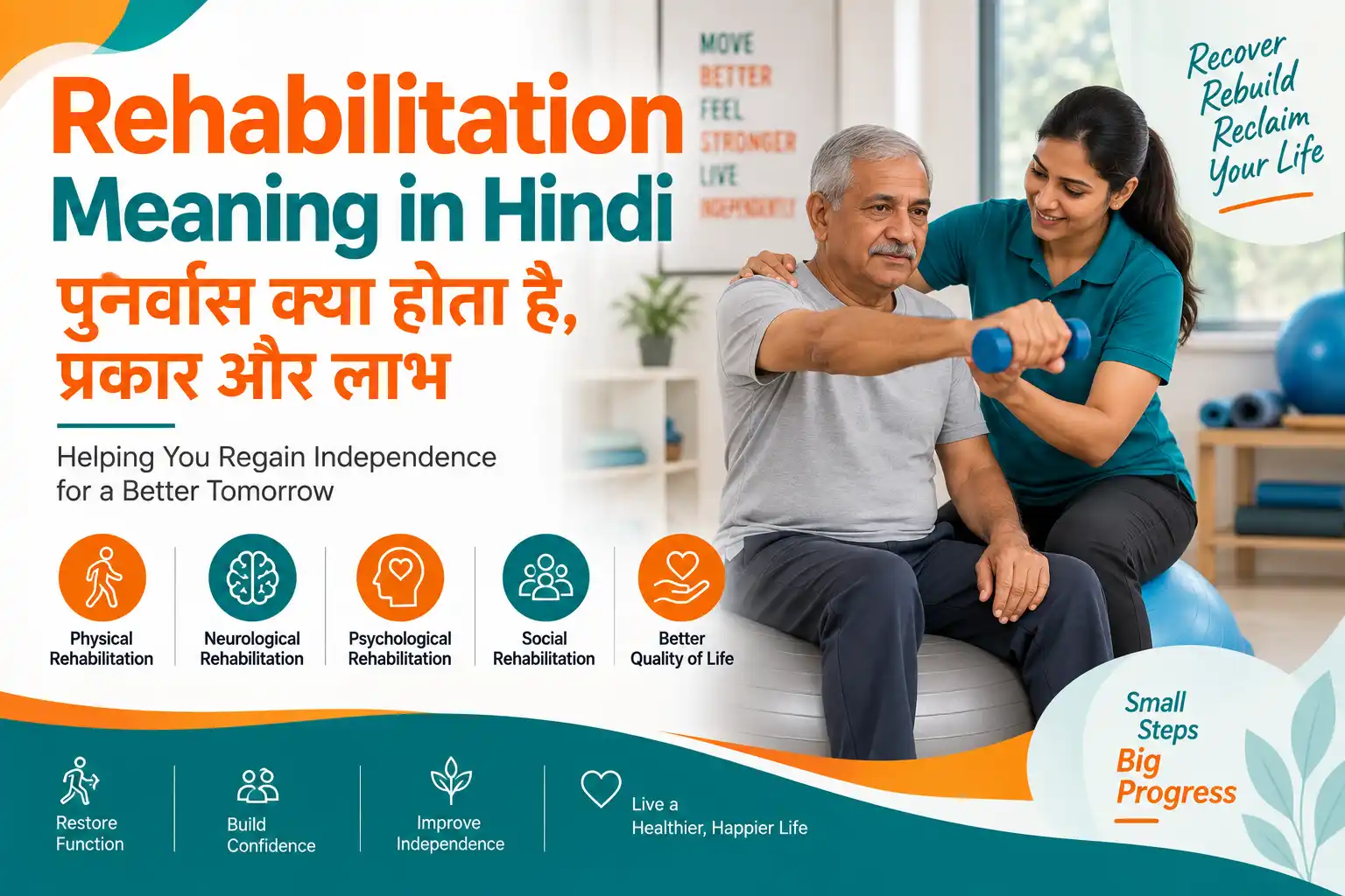 Rehabilitation meaning in Hindi and its role in regaining independence