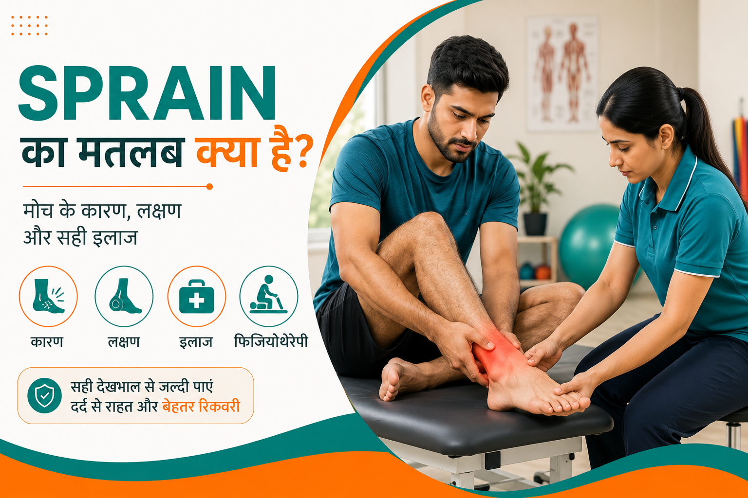 Sprain Hindi Meaning and ankle sprain symptoms