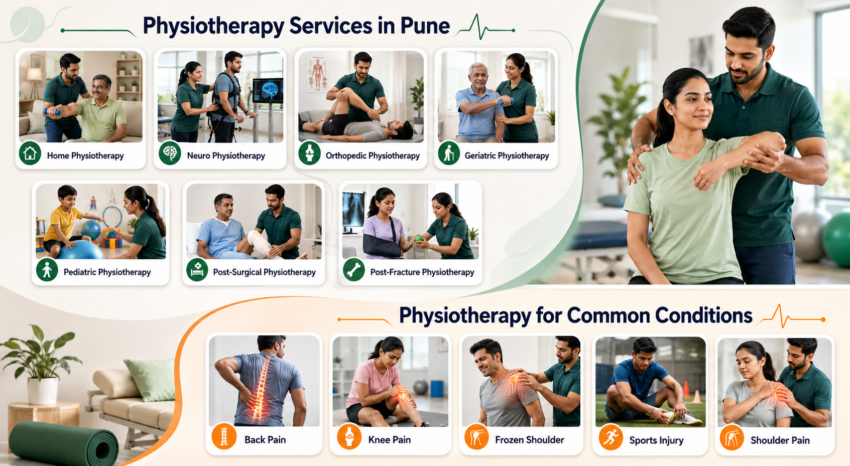 Physiotherapy services and treatments at Apricot Care in Pune