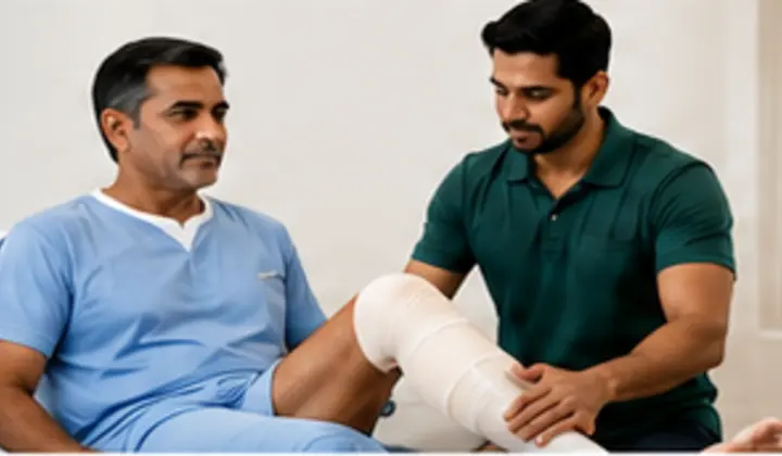Post-surgical physiotherapy and knee rehabilitation
