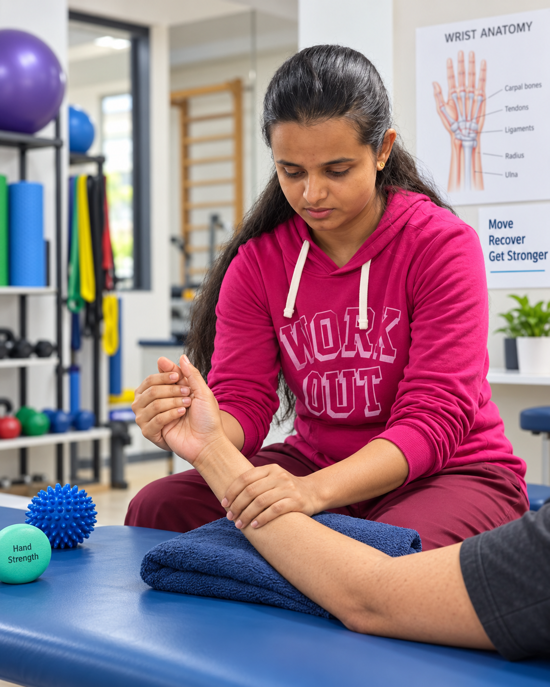 Wrist pain physiotherapy and rehabilitation at Apricot Care Pune